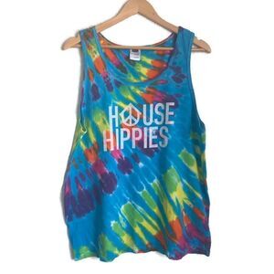 Men’s House Hippies Tie Dye Tank Sz L